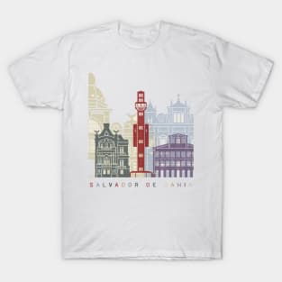 Salvador de Bahia V2 skyline poster T-Shirt